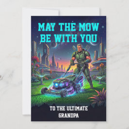 Retro Sci Fi Tactical Lawn Hero Parody Feiertagskarte