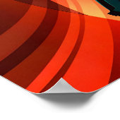 Retro-Sci-Fi-Valles-Marineris-Reiseposter Poster (Ecke)