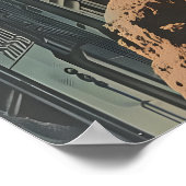 Retro-Sci-Fi-Weltraum-Explorations-Kunstprint Vint Poster (Ecke)