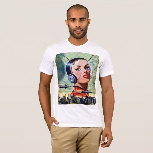 Retro Science Fiction Mens T - Shirt (Vorne ganz)