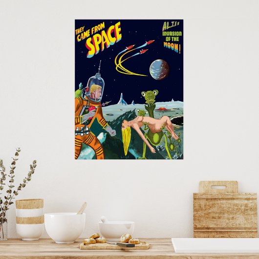 Retro-Science Fiction Poster (Küche)