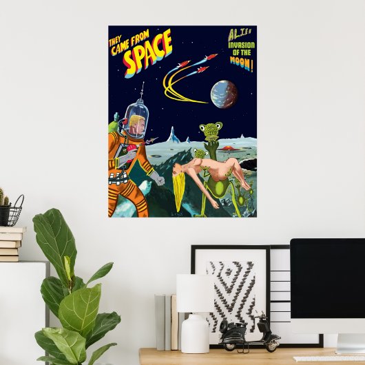 Retro-Science Fiction Poster (Heimbüro)