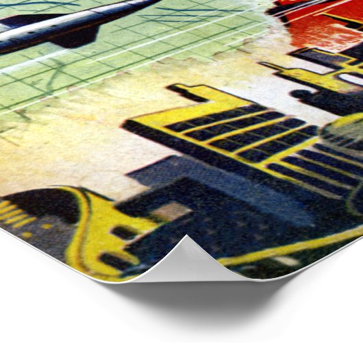 Retro-Science Fiction-Poster Poster (Ecke)