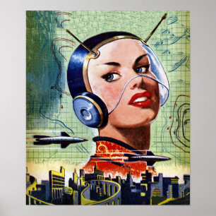 Retro-Science Fiction-Poster Poster