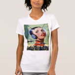 Retro-Science Fiction T - Shirt Frauen<br><div class="desc">Science Fiction hat im Laufe der Jahre viele Formen angenommen und Fantasie ausgelöst. Dieses Retro-Design aus vergangenen Jahren ist eine interessante Idee,  wie sich die Dinge entwickeln können. Dieses Retro-Science Fiction-Design sieht gut aus auf diesem weiblichen T - Shirt. Perfekt für sich selbst oder als Geschenk</div>
