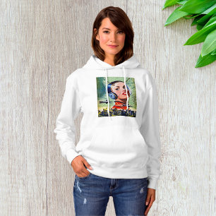 Retro Science Fiction Womens Hoodie