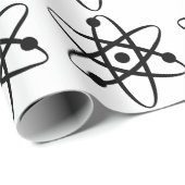 Retro Science Fictionatomarpapier Geschenkpapier (Rolleneckpunkt)