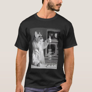 Retro Science Katze - STEM - Neugier Katzenlabor - T-Shirt