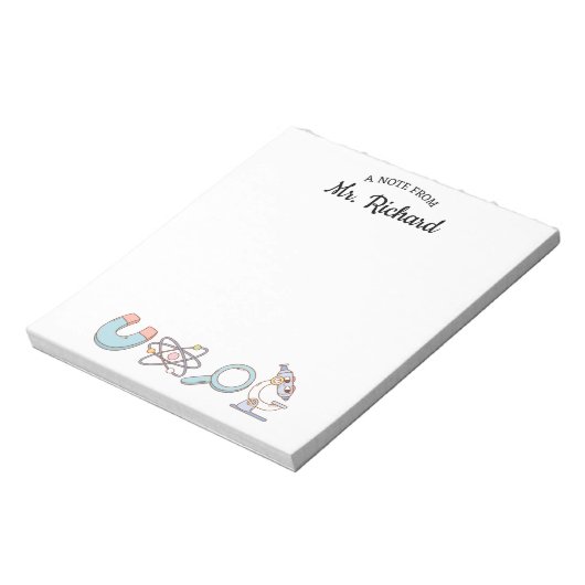 Retro Science Supplier Science Teacher Gift Notizblock (Rotiert)