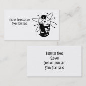 Retro Sciencefiction-Roboter-Kopf - Schwarzes u. Visitenkarte (Vorne/Hinten)