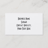 Retro Sciencefiction-Roboter-Kopf - Schwarzes u. Visitenkarte (Rückseite)