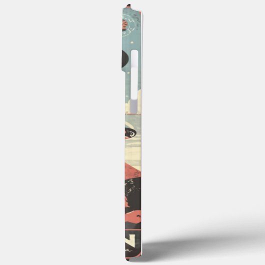 Retro SciFi Adventure iPhone Case 🚀 👽 (Rückseite / Links)
