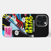 Retro SciFi Adventure Outer Space Comic Cover iPhone Hülle (Rückseite (Horizontal))