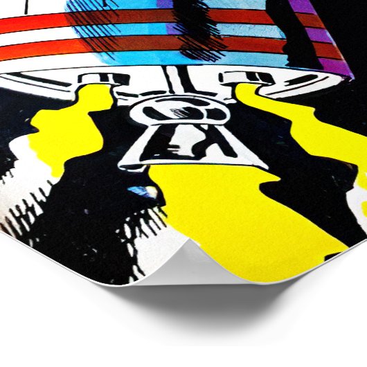 Retro SciFi Adventure Outer Space Comic Cover Poster (Ecke)