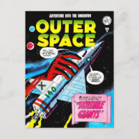 Retro SciFi Adventure Outer Space Comic Cover