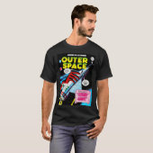Retro SciFi Adventure Outer Space Comic Cover T-Shirt (Vorne ganz)