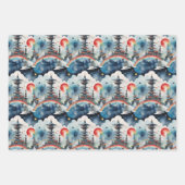 Retro-SciFi-Roboter im Weltraum Geschenkpapier Set (Vorderseite 2)