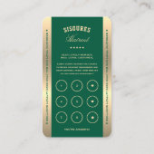 Retro Scissors Hunter Green Barber Loyalty Visitenkarte (Rückseite)