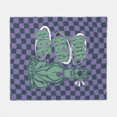 Retro Scooby "OMG" Fleecedecke (Vorderseite (Horizontal))