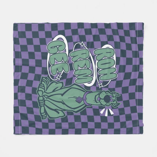Retro Scooby "OMG" Fleecedecke (Vorderseite (Horizontal))
