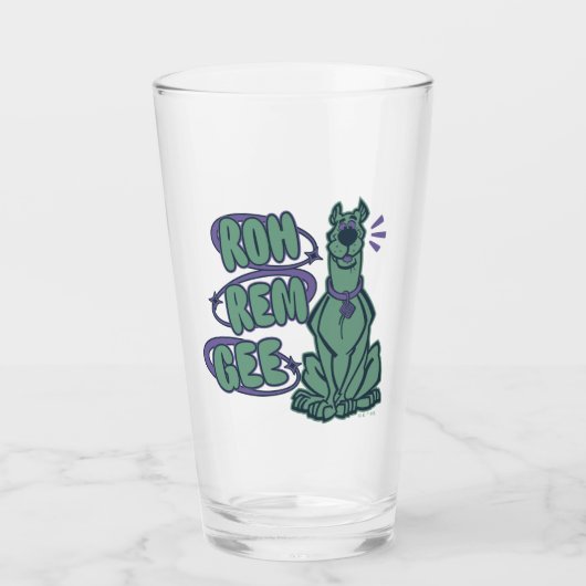 Retro Scooby "OMG" Glas (Vorderseite)