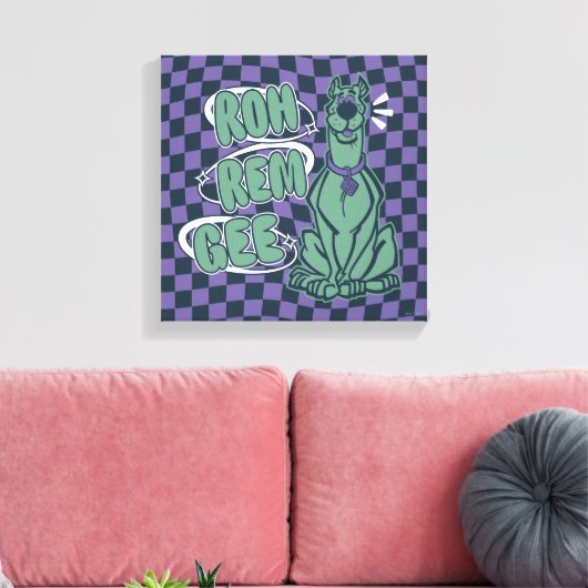 Retro Scooby "OMG" Leinwanddruck (Insitu (Wohnzimmer))