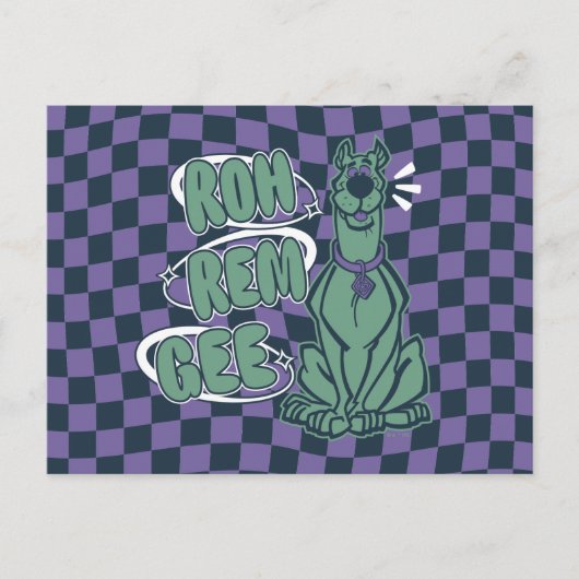 Retro Scooby "OMG" Postkarte (Vorderseite)