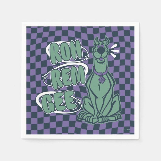 Retro Scooby "OMG" Serviette (Vorderseite)