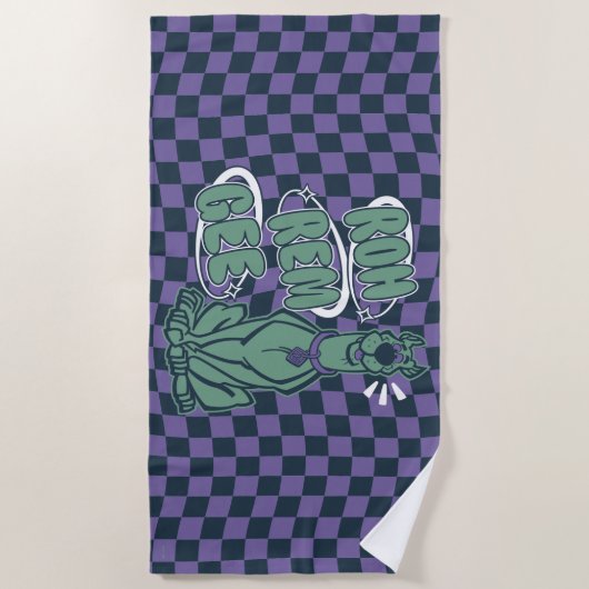 Retro Scooby "OMG" Strandtuch (Vorderseite)