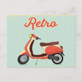 Retro Scooter bike vintage postcard Postkarte (Vorderseite)