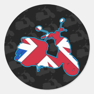 Retro Scooter-Mod-Aufkleber Runder Aufkleber