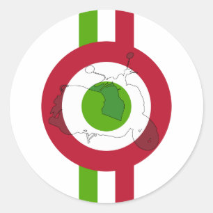 Retro Scooter-Mod-Aufkleber Runder Aufkleber