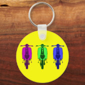 Retro Scooter Pop Art Version Schlüsselanhänger (Vorderseite)