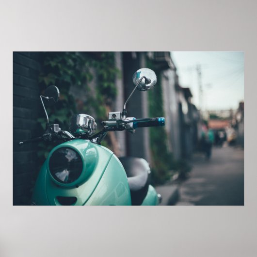Retro Scooter Poster (Vorne)
