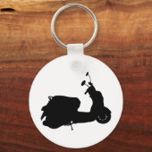 Retro Scooter-Silhouette Schlüsselanhänger (Vorderseite)