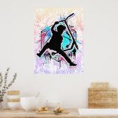 Retro Scooter - Stuntscooter - Kick Stunt Scooter Poster (Küche)