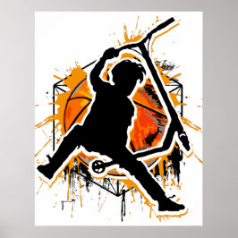 Retro Scooter - Stuntscooter - Kick Stunt Scooter Poster