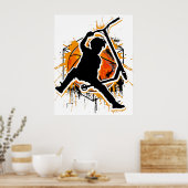 Retro Scooter - Stuntscooter - Kick Stunt Scooter Poster (Küche)