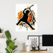 Retro Scooter - Stuntscooter - Kick Stunt Scooter Poster (Heimbüro)