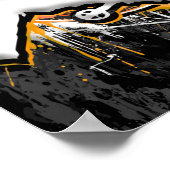 Retro Scooter - Stuntscooter - Kick Stunt Scooter Poster (Ecke)