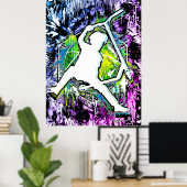 Retro Scooter - Stuntscooter - Kick Stunt Scooter Poster (Heimbüro)