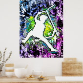 Retro Scooter - Stuntscooter - Kick Stunt Scooter Poster (Küche)