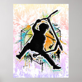 Retro Scooter - Stuntscooter - Kick Stunt Scooter Poster