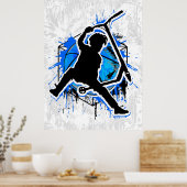 Retro Scooter - Stuntscooter - Kick Stunt Scooter Poster (Küche)