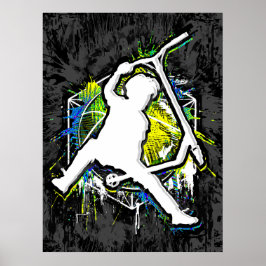 Retro Scooter - Stuntscooter - Kick Stunt Scooter Poster