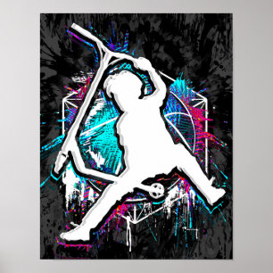 Retro Scooter - Stuntscooter - Kick Stunt Scooter Poster