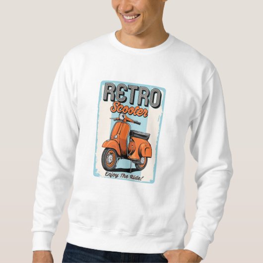 Retro Scooter Sweatshirt (Vorderseite)
