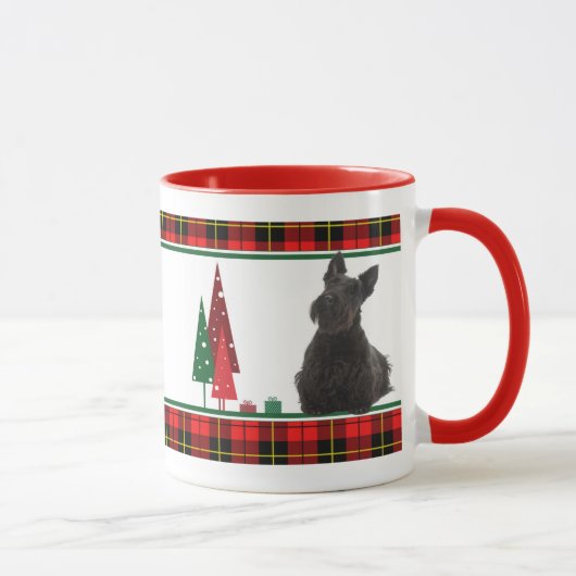 Retro Scottie Christmas Tasse (Rechts)