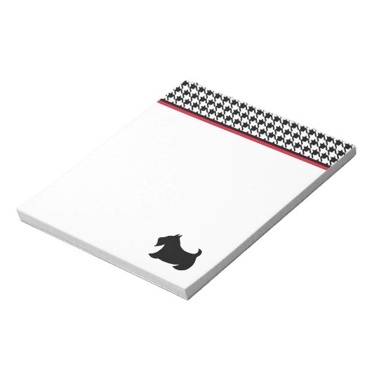 Retro Scottish Terrier Office School Notepad Gesch Notizblock (Rotiert)