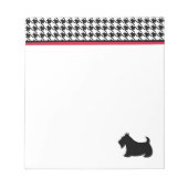 Retro Scottish Terrier Office School Notepad Gesch Notizblock (Vorderseite)